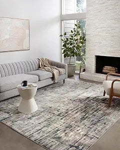 Loloi II Spirit Collection SPI-02 Stone/Blue 2'-7" x 4' Accent Rug