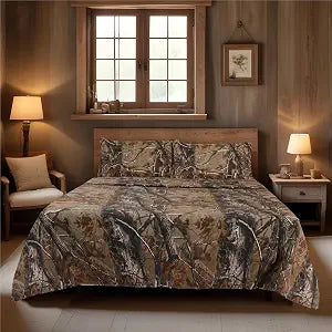 Realtree All Purpose Camo Bedding Full Sheet Set 4 Piece Polycotton Rustic Farmhouse Bedding for Lodge, Cabin & Hunting Bed Set ��� Perfect for Outdoor Camouflage Bedroom - (54"x 75���)