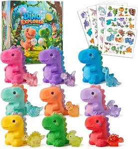 9 Pack Dinosaur Bath Bombs with Surprise Toys Inside for Kids