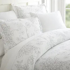 LINEN MARKET Twin Duvet Cover for Twin (Gray) - Experience Hotel-Like Comfort with Unparalleled Softness, Exquisite Prints & Solid Colors for a Dreamy Bedroom ���Duvet Cover Twin Set with 1 Pillow Sham