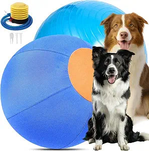 Herding Ball for Dogs, 25-Inch Fun Play Toy for Large & X-Large Breeds, Heavy-Duty Inflatable Ball with Strong Oxford Cover