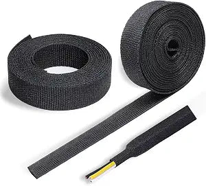 2:1 Ratio Heat Shrinkable Braided Wiring Sleeving 3/8" ID -16ft