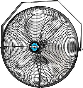 Tornado - 20 Inch High Velocity Industrial Wall Fan - 4750 CFM - 3 Speed - 6 FT Cord - Industrial, Commercial, Residential Use - UL Safety Listed
