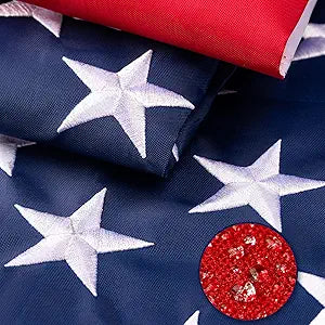 XIFAN Premium Large American Flag 5x8 FT for Outside, Heavy Duty 420D Tough Polyester Big US Flags, Long Lasting USA Flag for High Wind Outdoor with Embroidered Stars, Sewn Stripes, 3 Brass Grommets