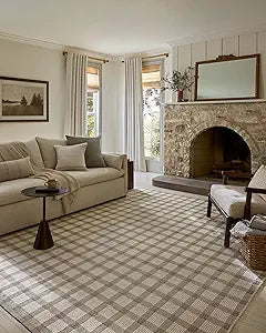 Loloi Magnolia Home Ryder Stone/Ivory 2'-3" x 3'-9" Accent Rug