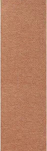 TOWN & COUNTRY BASICS Pax Herringbone Textured Solid Everwash Washable Runner Area Rug, Low Pile, Non-Slip Backing, Easy Clean Pet & Family Friendly Rug, Rust, 2'5"x10'2"