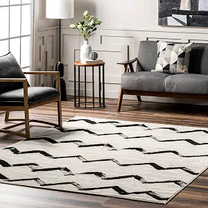 nuLOOM Addison Modern Chevrons Area Rug, 4x6, Grey