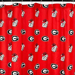 College Covers Everything Comfy Georgia Bulldogs Bright and Colorful Shower Curtain Cover 70" x 72"