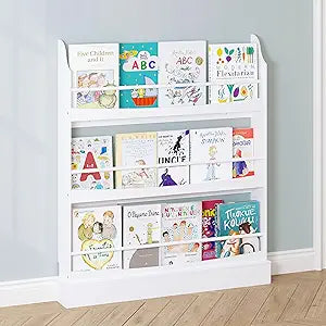 UTEX Kids Bookshelf, 3 Tiers Book Shelf and Storage for Kids Rooms, Kids Bookcase Rack Wall for Bedroom,Study Living Room,White