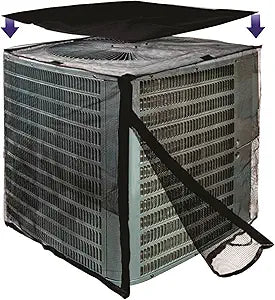 MODERN WAVE Central Air Conditioner Cover for Outside Units 37 x 37 x 40 inches - Full Universal Outdoor AC Cover Defender (Mesh, 37" x 37" x 40")