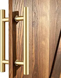 OSKET Sliding Door Handle 12" barn Door Handles-Gold