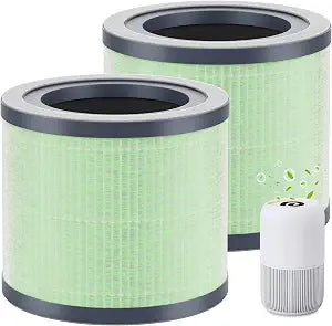 SAKEGDY TR-8080 Replacement Filter Compatible with Dreamegg TR-8080 Air Clean Purifier, Part No# RF001, 4-in-1 Filtration System: Pre-Filter, Upgrade Layer, Main Filter and Activated Carbon, 2 Pack