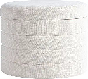 Get Set Style Multifunctional Ottoman Stool,Storage Modern Vanity Stool for Make-up Room,Footrest for Couch,Footstool for Living Room and Entryway