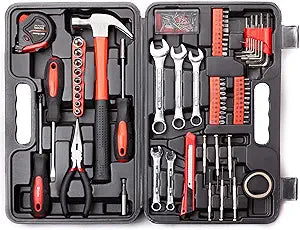 Cartman 148 Piece Automotive and Household Tool Set Perfect for Car Enthusiasts and DIY Home Repairs