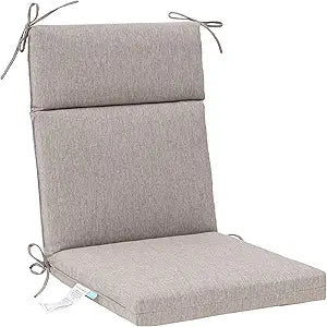 QILLOWAY High Back Outdoor Rocking Chair Cushion - Weather Resistant Polyester Foam Cushion for Patio,Tan,Grey