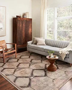 Loloi Wynter Graphite/Blush 3'-6" x 5'-6" Accent Rug