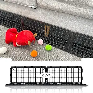 20 PCS Under Couch Blockers for Bed Couch Furniture Underneath Stop from Getting Under The Sofa (Black-20pcs)