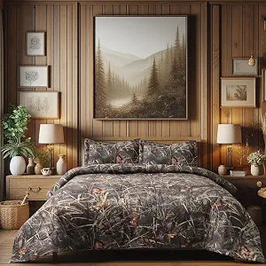 Boston Linen Company Realtree Max 4 Camo Twin Comforter Set 2 Piece Polycotton Rustic Farmhouse Bedding with 1 Pillow Sham ��� Hunting Cabin Lodge Bed Set Perfect for Camouflage Bedroom - (65"x90")