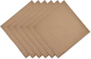 DII Solid Napkin Set Collection, 20x20, Stone, 6 Piece