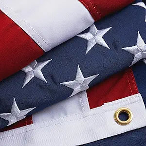Homissor 100% Cotton Flag American Flags 4x6 Ft New Cotton USA Flag Heavy Duty Outdoor Fade Resistant Embroidered Stars