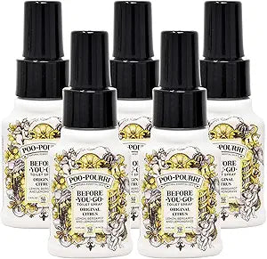 Poo-Pourri Before-You-Go Toilet Spray, Original Citrus 1.4 Ounce - 5 Pack,