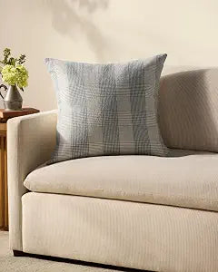 Loloi Chris Loves Julia Auggie Collection PCJ0021 Blue/White 22'' x 22'' Cover w/Down Pillow