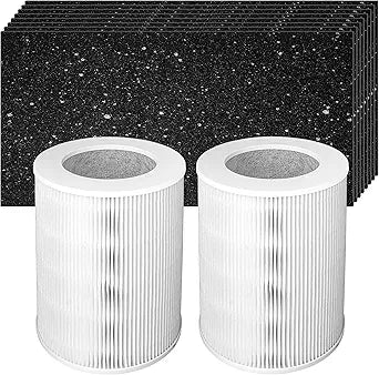 True HEPA Replacement Filter Compatible with Hunter HP670 Large Tower Air Purifier, includes 2 H13 HEPA Filter and 8 Pre-Filters, Compare to Part# H-HF670-VP