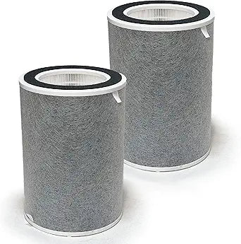 Nispira 2-Pack HP201 HP202 HC501 Filter Replacement For Shark NanoSeal Air Purifier MAX HP200 Series HC502 Size 8.68" x 8.68" x 12.1"