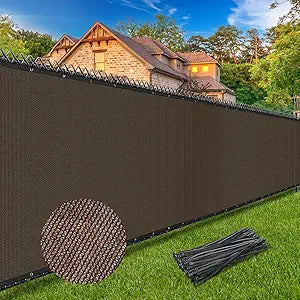 Winpull Privacy Fence Screen 6' x 50', Heavy Duty 170GSM HDPE Mesh, 95% Privacy, Reinforced Edges with Grommets for Chain Link & Wood Fences, Patio, Balcony & Yard