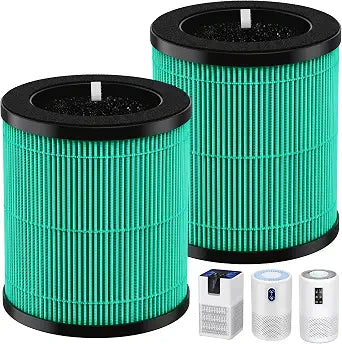 2 Pack B-D02L M05 Replacement Filter, Compatible with MOOKA B-D02L & M05,VEWIOR B-D02U,KOIOS B-D02L,Tailulu D10 Air Purifi-er, H13 Filter for MOOKA B-D02L Replacement FilterGreen