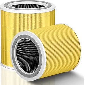 Core 400S Pet Care Replacement Filter for LEVOIT Core 400S and Core 400S-P Smart WiFi Air Purifier, 3-in-1 High-Efficiency Activated Carbon Filter, Core 400S-RF-PA (LRF-C401-YUS), Yellow, 2 Pack