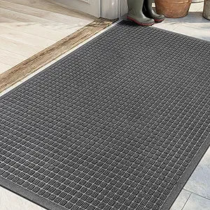 Front Door Mat Indoor Outdoor, 24"x72" Heavy Duty All-Weather Doormat, Non-Slip Waterproof Absorbent Commercial Floor Mat for Garage, Patio, High Traffic Areas