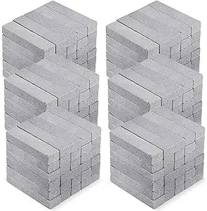 90 Pack Pumice Stones Bulk for Cleaning - Grey Pumice Scouring Pad, Pumice Stick Cleaner for Removing Toilet Bowl Ring, Bath, Household, Kitchen, Pool, 5.9 x 1.4 x 0.9 Inch