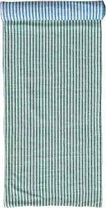Creative Co-Op Woven Cotton Reversible Striped Table Runner, Blue, Green and Natural
