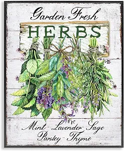 Garden Fresh Herbs Kitchen, 11 x 14 Inch Framed Gicle Print