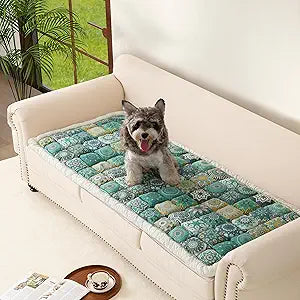 Couch Cover for Sofa, Sectional Couch Cover for Dogs, Sofa Cover Washable, Cushion Cover Blanket Pad Bed Mat for Pets, Boho Furniture Protector, Green, 27.6x82.7in