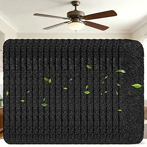 20Pcs Ceiling Fan Filters for Blades, Activated Coconut Shell Carbon Ceiling Fan Filters, Unscented Fan Blade Air Purifier Pads for Common Household Contaminants, Easily Sticks