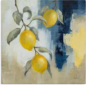 South Lemons Country Still Life, 24 x 24 Inch Canvas Wall Art