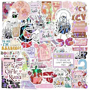 210 PCS Book Stickers, Funny Non-Repeating Read Decales for Water Bottles