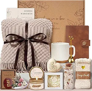 Birthday Gifts for Women, Self Care Gifts Get Well Soon Gift Baskets for Women, Spa Care Package After Surgery Inspirational Thinking of You Sympathy Gifts for Mom Her Wife Sister Friend