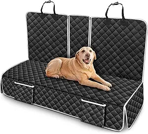 Truck Dog Seat Cover Compatible with Chevy Silverado/GMC Sierra 1500 2500 HD 3500 HD Back Seat Accessories 2000-2024 2025 2026, Waterproof Car Pet Bench Backseat Covers with Non-Slip Backing