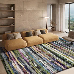 SAFAVIEH Fiesta Shag Collection Accent Rug - 2'3" x 4', Multi, Modern Abstract Design, Non-Shedding & Easy Care, 0.5-inch Thick Ideal for High Traffic Areas in Entryway, Living Room, Bedroom (FSG367M)