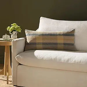 Loloi Chris Loves Julia Andi Collection PCJ0034 Yellow/Blue 12'' x 27'' Cover w/Down Pillow