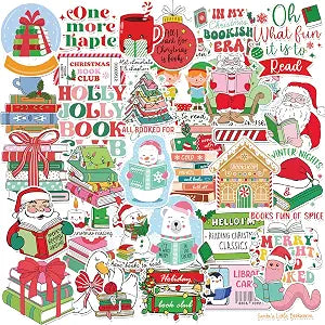 Christmas Book Bookish Stickers - 100 Pcs Reading Gifts for Kids