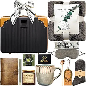 Get Well Gifts for Men & Women, Care Package for Men, Feel Better Gifts for Friend,Dad,Husband with Plush Blanket, Ceramic Mug, Socks, Sympathy Thinking of You Father'Day Gift Box