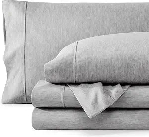 Bare Home Printed Sheet Set - 1800 Ultra-Soft (King, Heathered Charcoal)