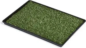 Prevue Pet Products Tinkle Turf Indoor Portable Pee Turf Patch for Dogs - Realistic Grass Potty Pad, Washable Artificial Grass Mat with Draining Tray, for Indoor or Outdoor Use - Medium Dogs