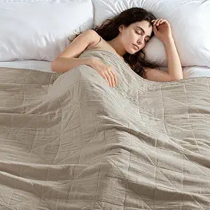 Exclusivo Mezcla 100% Cotton Muslin Blanket for Bed, Queen Size 4-Layer Moisture-Wicking and Breathable Ultra Soft Gauze Blanket for Spring Summer, 90"x90", Khaki