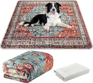 FUMMI Extra Large Washable Pee Pads for Dogs (72"x72", 1 Pack), Super Thickening Absorbent Reusable Puppy Pads, Non-Slip Leakproof Dog Traning Pads Whelping Pad for Dogs (Red, 72"x72" (1 Pack))