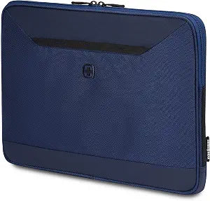 SwissGear Padded Zippered Laptop Sleeve, Micro-Twill Laptop Case with Fleece Lining & Front Webbing